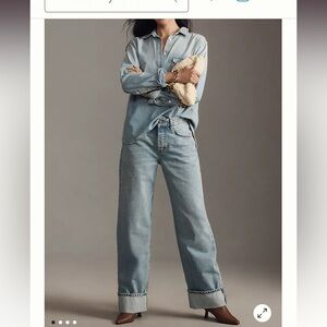 Classic Blue Women's Jeans NWT Anthropologie ETICA Stanton wide leg size 29